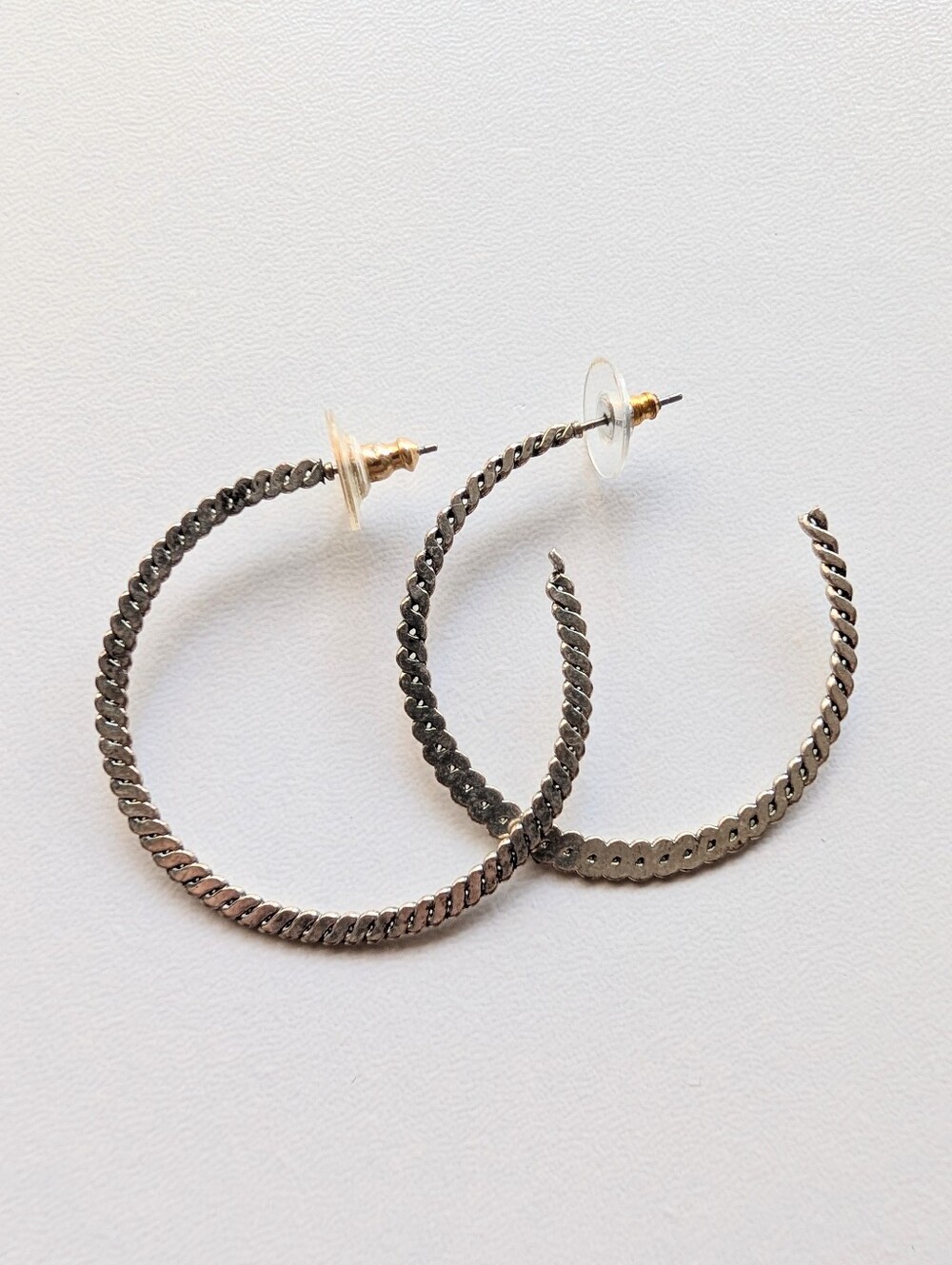 Chain link-style Hoop Earrings